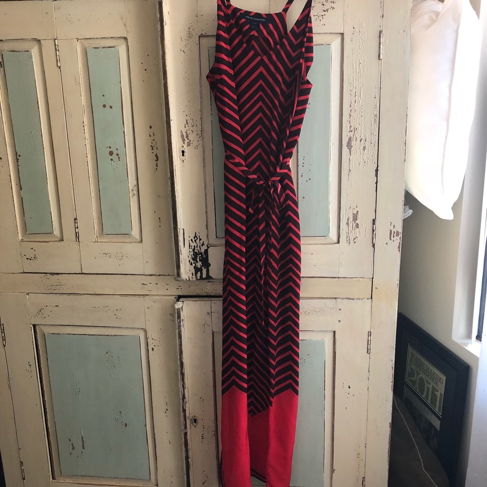French Connection Chevron Ziggy Silk Maxi Dress - Picture 4 of 8